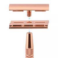 The Great Living Co Premium Double Edge Safety Razor Plus Blades - Rose Gold